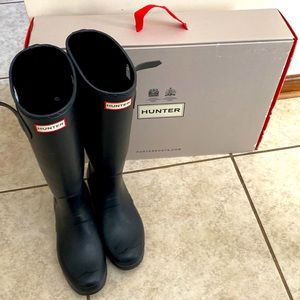 Original Black Tall Hunter Boots Size 9